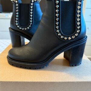 Studded Black Ankle Boots